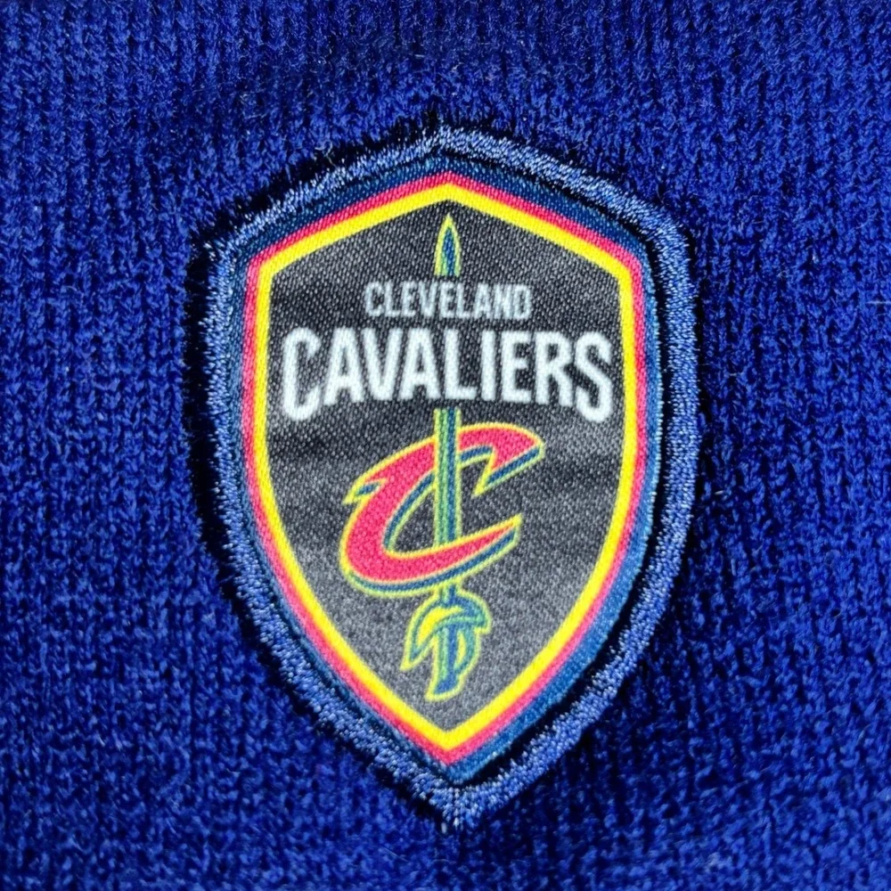 Cleveland Cavaliers NBA Cuffed Pom Beanie Hat Wine Gold Navy Blue One‎ Size